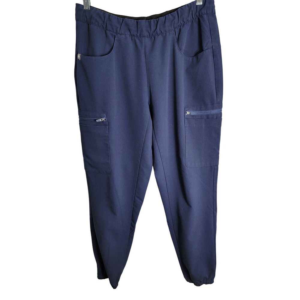 Figs Womens M Scrub Pants Navy Blue Technical Jogger 6-Pocket W19SW2002